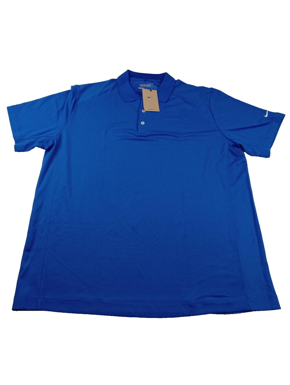 Nike Golf Shirt Mens XL Royal Blue Dri-FIT Tour Performance Polo Short Sleeve XL
